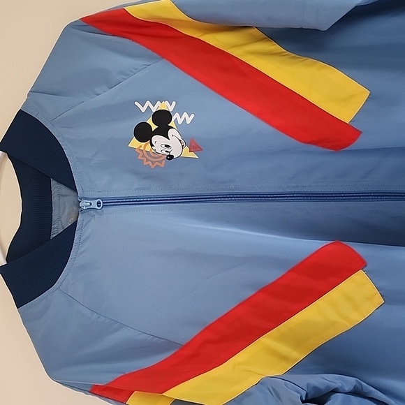 Mickey Mouse Graphic Retro Windbreaker Jacket Disney Parks Size Medium - Picture 2 of 10